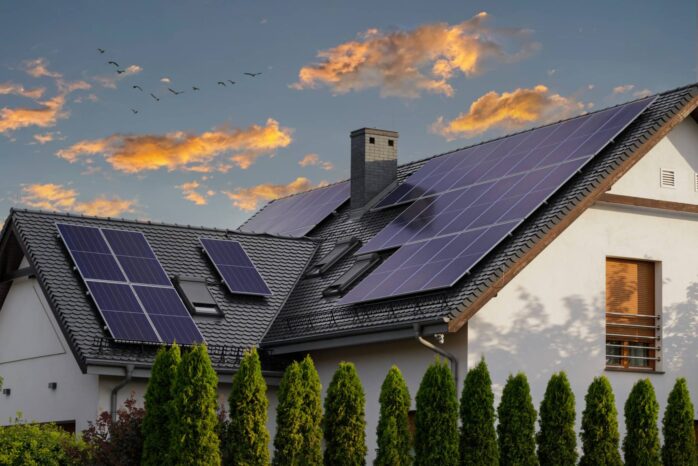 solar panel on a home